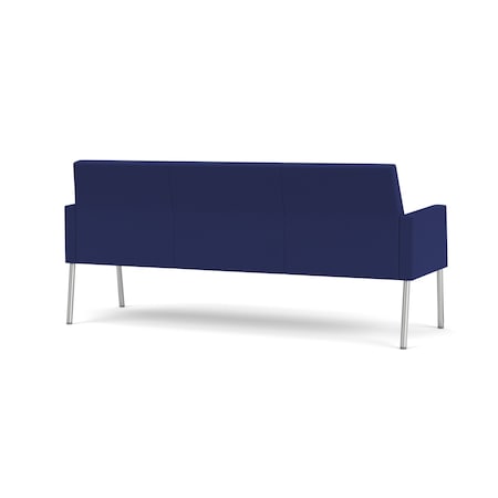 Lesro Mystic Lounge Reception Sofa, Silver, OH Cobalt Upholstery ML1601